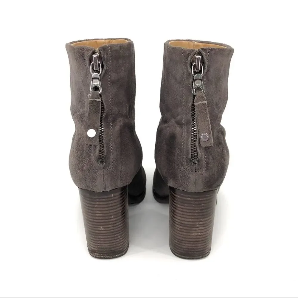 RAG & BONE Ashby Ankle High Boot Suede Grey 37.5